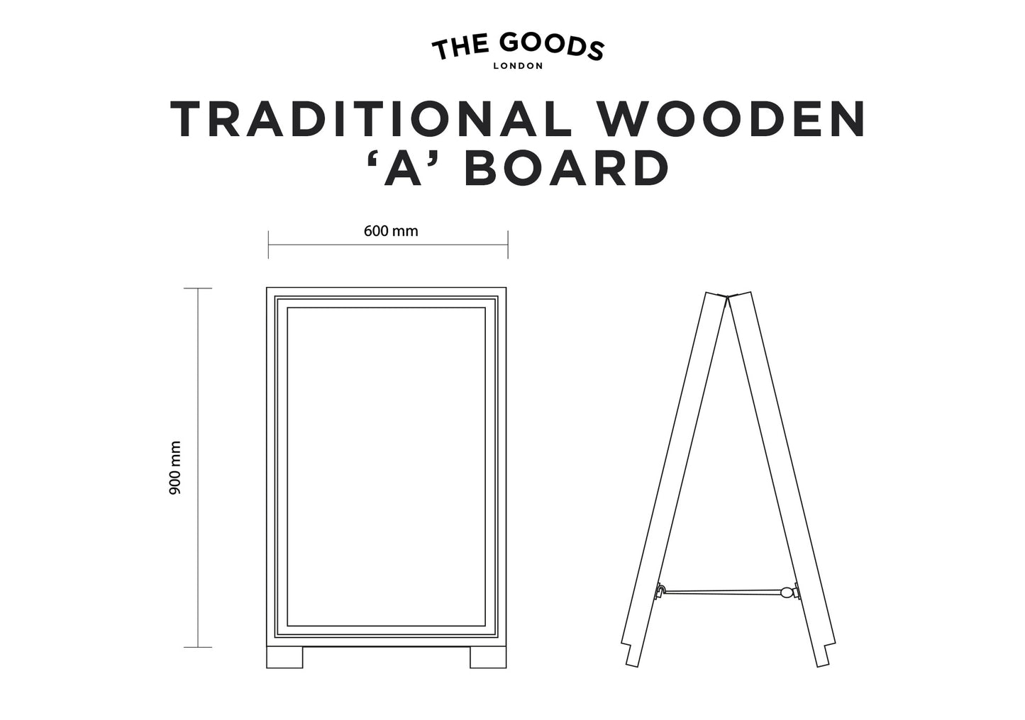Traditional 'A' Board Technical Drawing