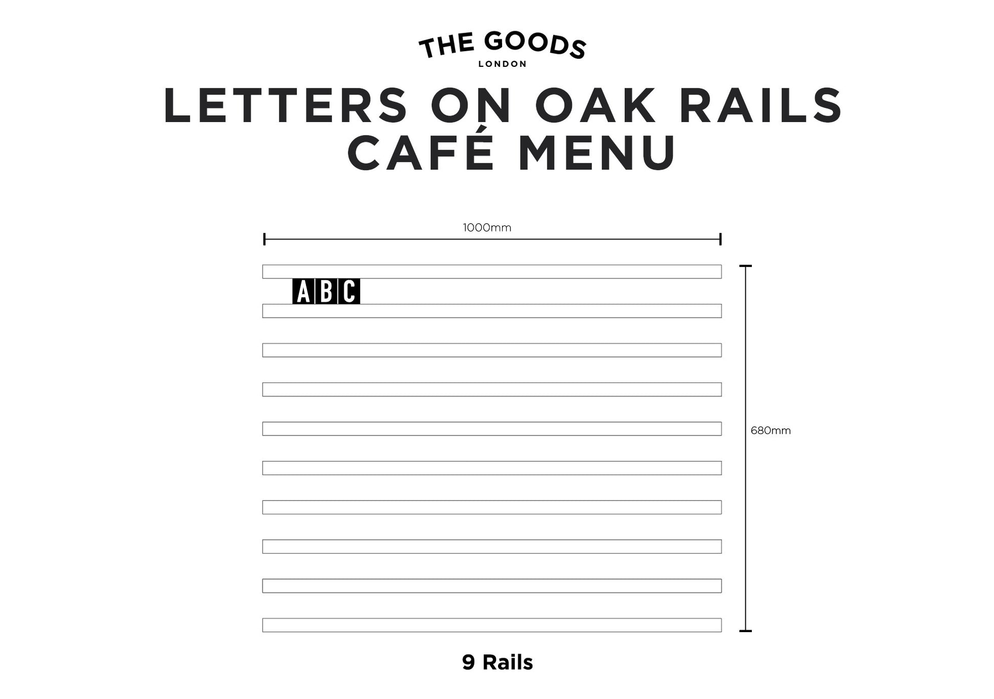 Wooden Rails Cafe Menu Technical Drawing