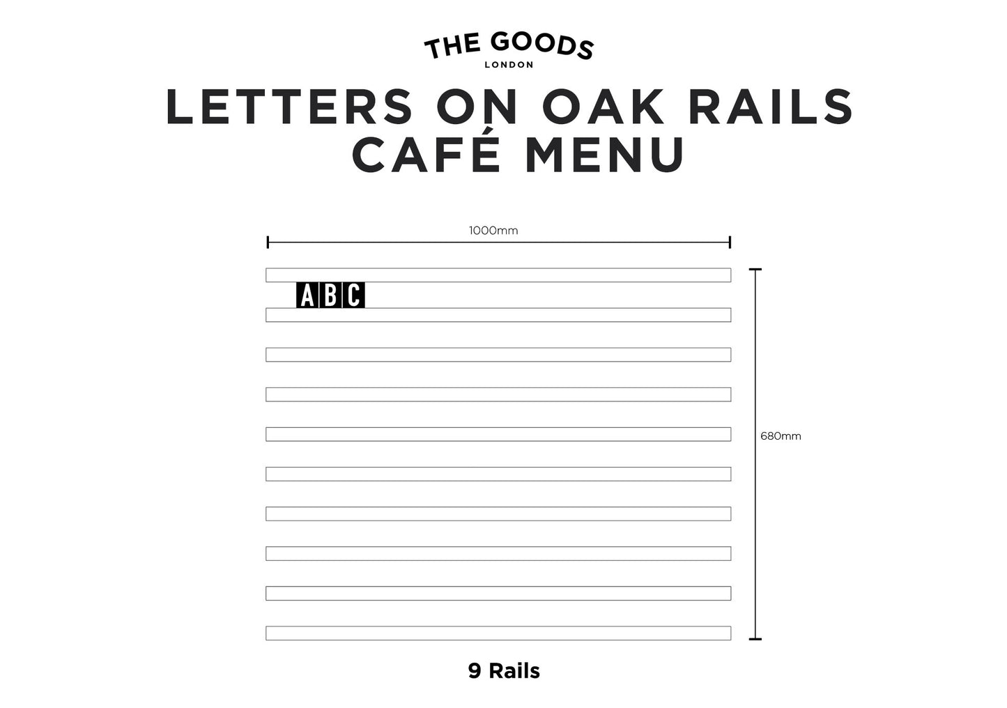 Wooden Rails Cafe Menu Technical Drawing