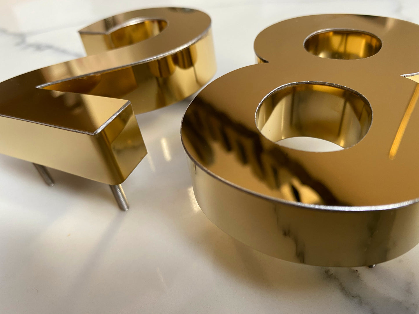 Gold 3D House Numbers