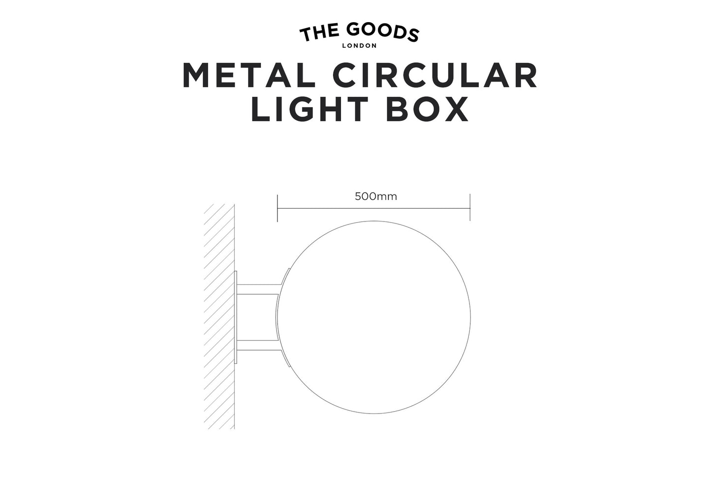 Circle Light Box Technical Drawing